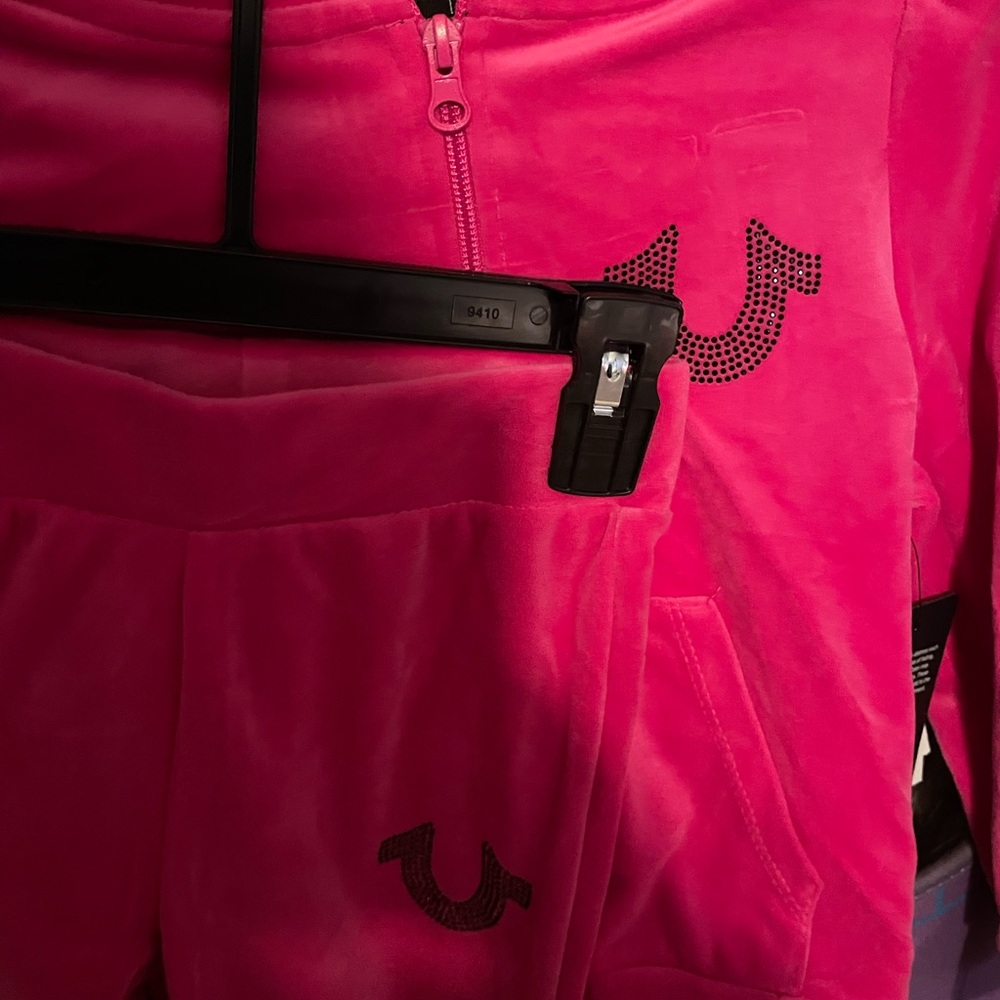 True Religion Hot Pink Velour Jacket
